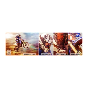 Fototapetenmuster Standard Eco - Motorradschwindel - Moto-Cross, Sport, Motorradfahrer - 100x30 cm