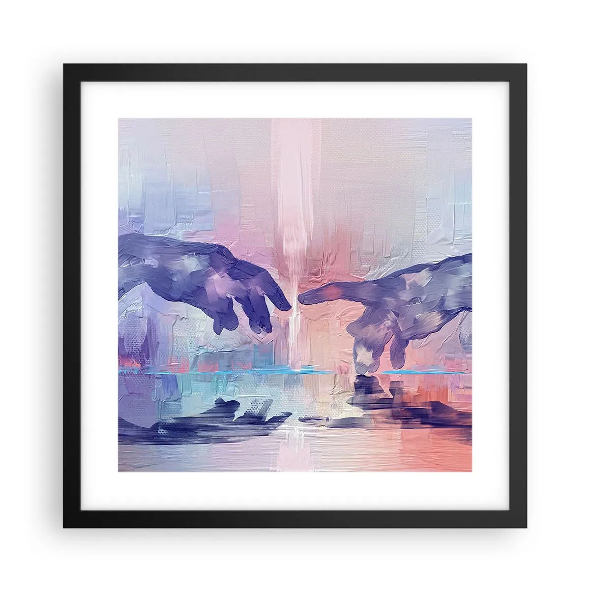 Poster in einem schwarzem Rahmen - Göttlicher Funke des Lebens - 40x40 cm