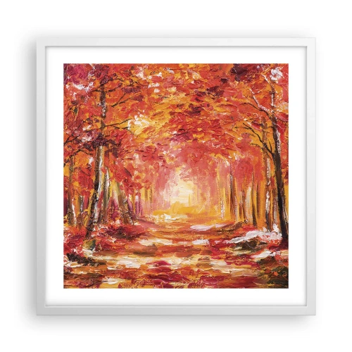 Poster in einem weißen Rahmen - Kupferwald - 50x50 cm