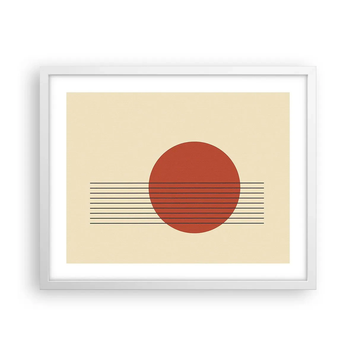 Poster in einem weißen Rahmen - Immer wieder und weiter - 50x40 cm