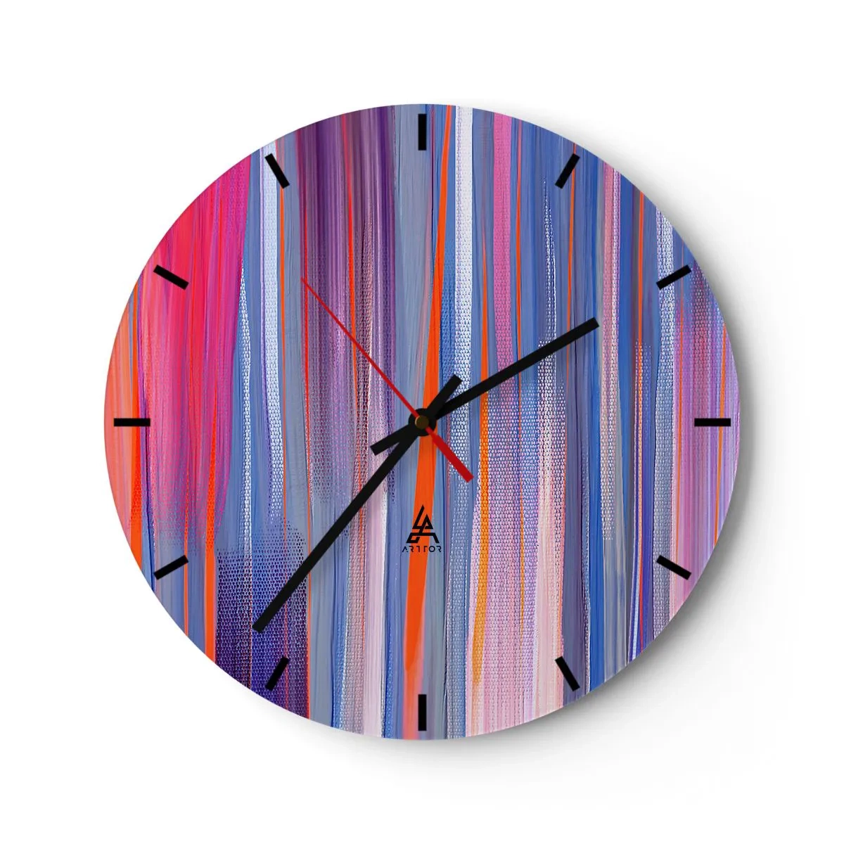 Wanduhr - Glasuhr - Aufstieg zum Regenbogen - 40x40 cm