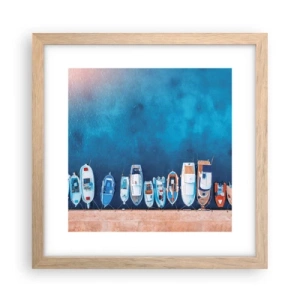 Poster in einem Rahmen aus heller Eiche - In einer Reihe - 30x30 cm