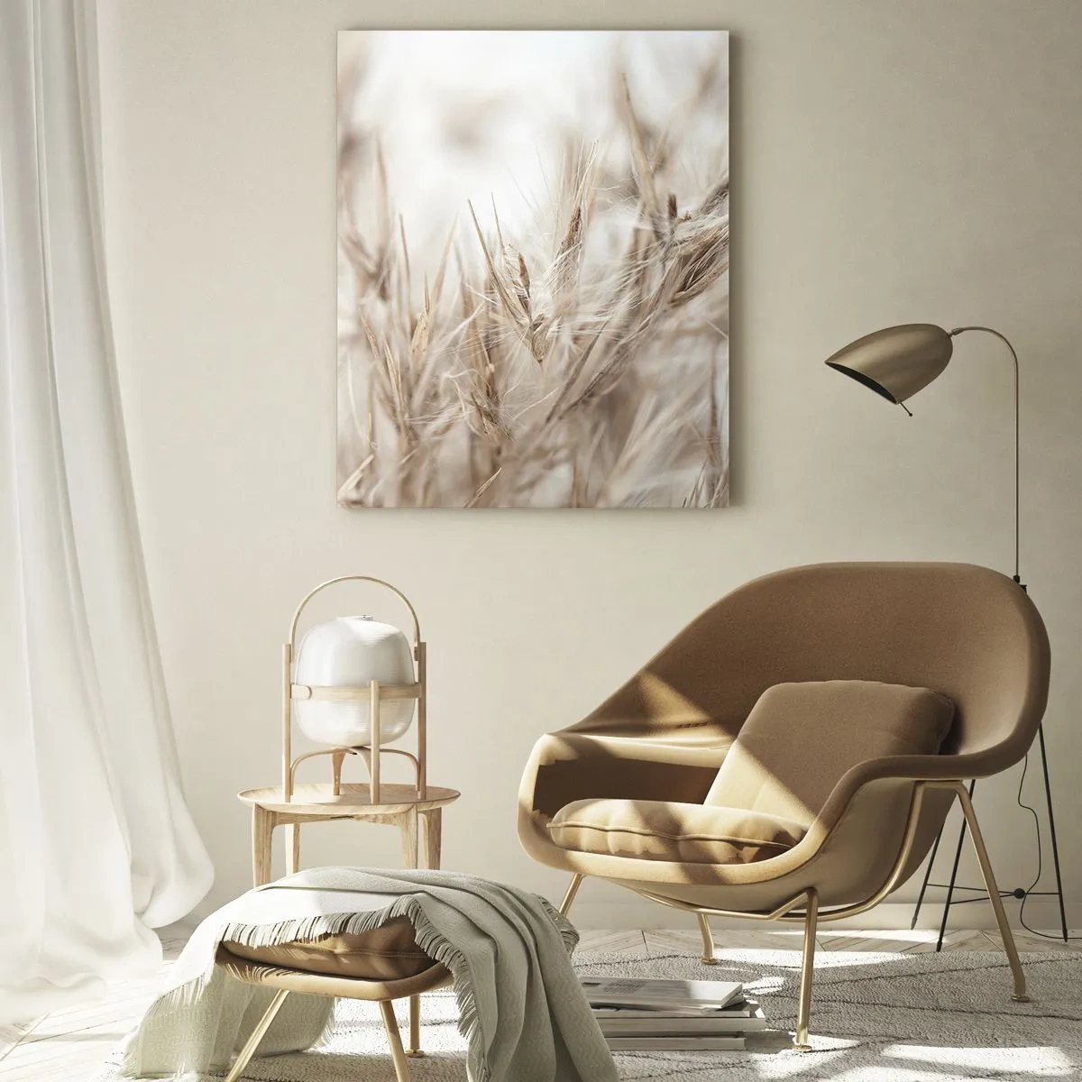 Glasbild - Bild auf glas - Wiese und Wind - 70x100 cm