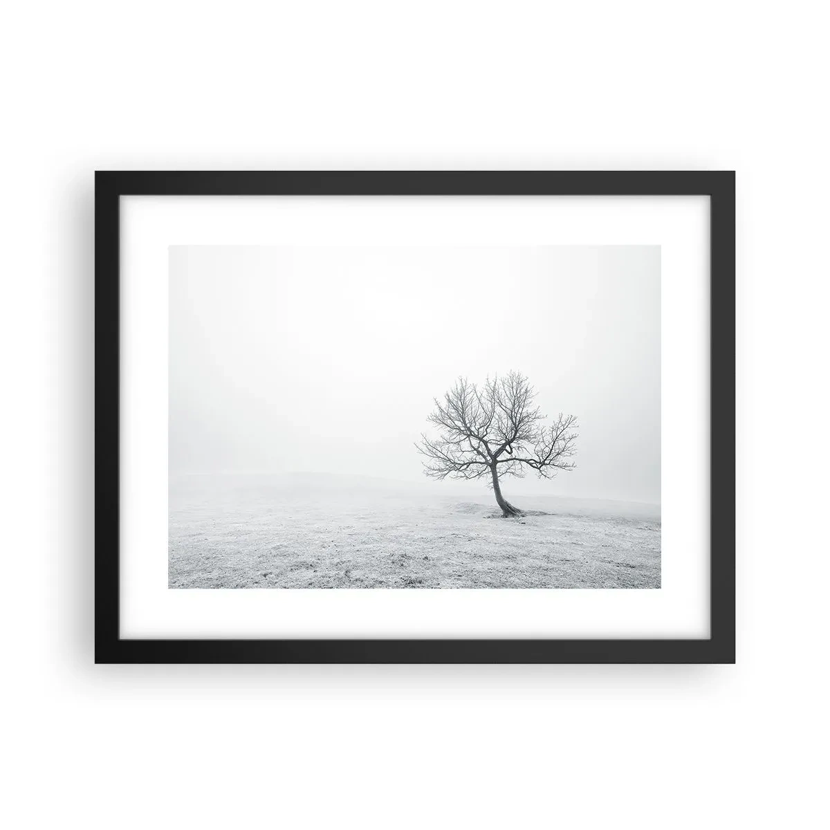 Poster in einem schwarzem Rahmen - Gegen das Nichts - 40x30 cm