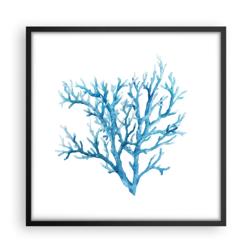 Poster in einem schwarzem Rahmen - Nautisches Filigran - 50x50 cm