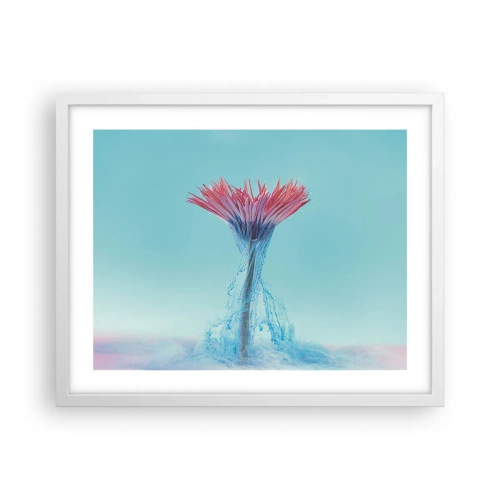 Poster in einem weißen Rahmen - In einer belebenden Umarmung - 50x40 cm