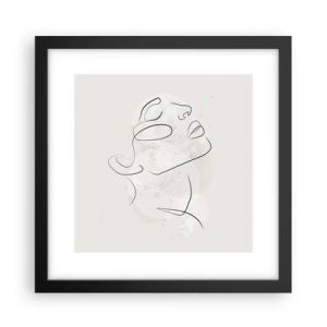 Poster in einem schwarzem Rahmen - Die Umrisse eines Traums - 30x30 cm