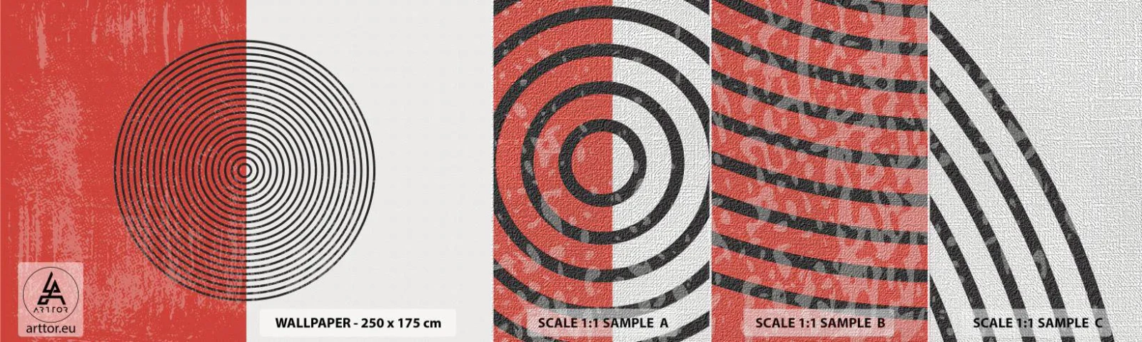 Fototapeten Muster Premium Canvas - Auf den Punkt gebracht - Abstraktion, Stück, Grafik - 100x30 cm