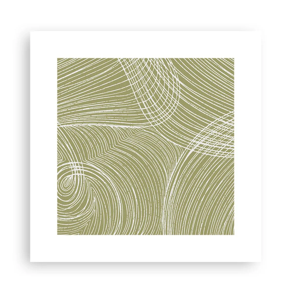 Poster - Komplizierte Abstraktion in Weiß - 30x30 cm
