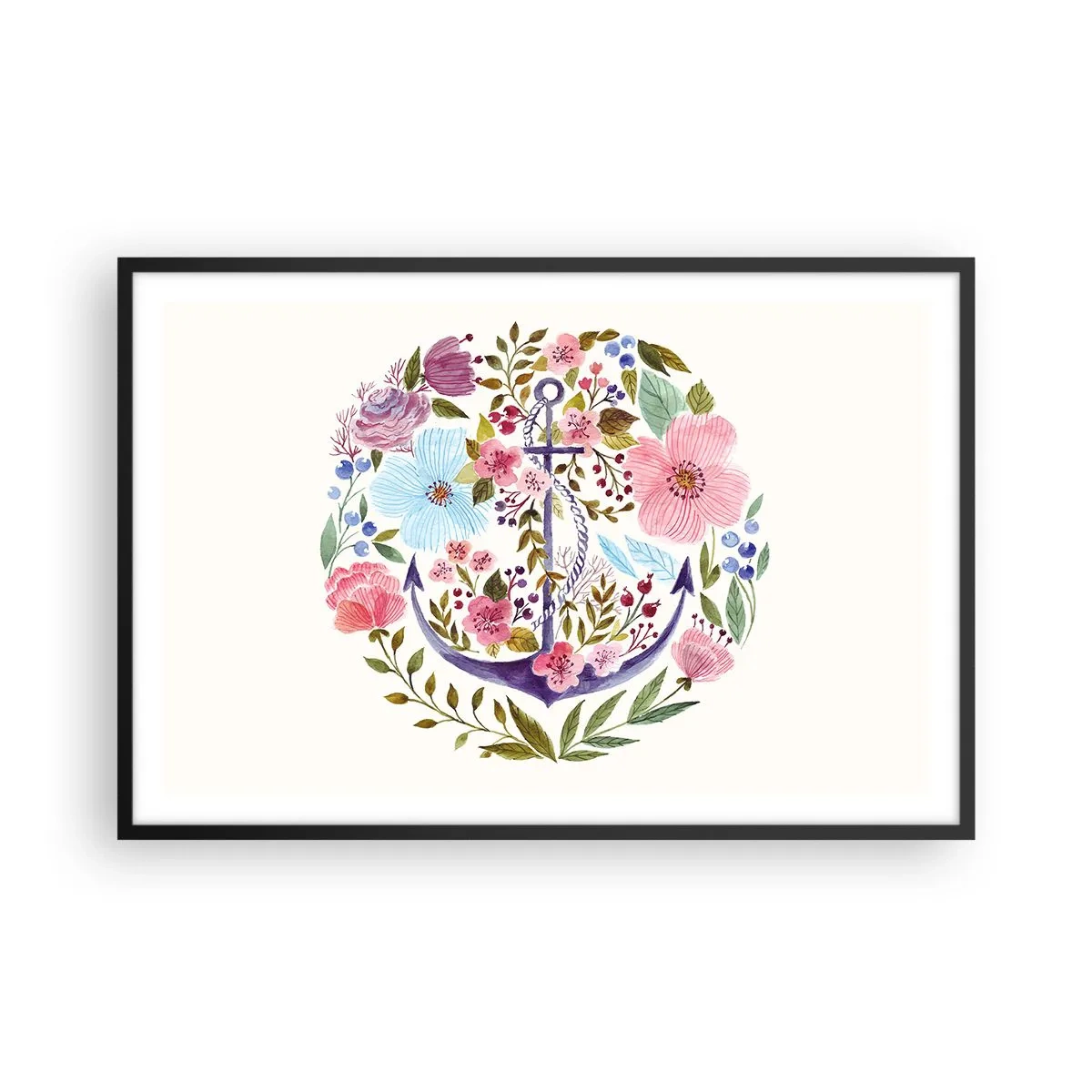 Poster in einem schwarzem Rahmen - Guter Traum eines Seemanns - 91x61 cm