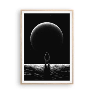 Poster in einem Rahmen aus heller Eiche - Angesicht zu Angesicht - 70x100 cm