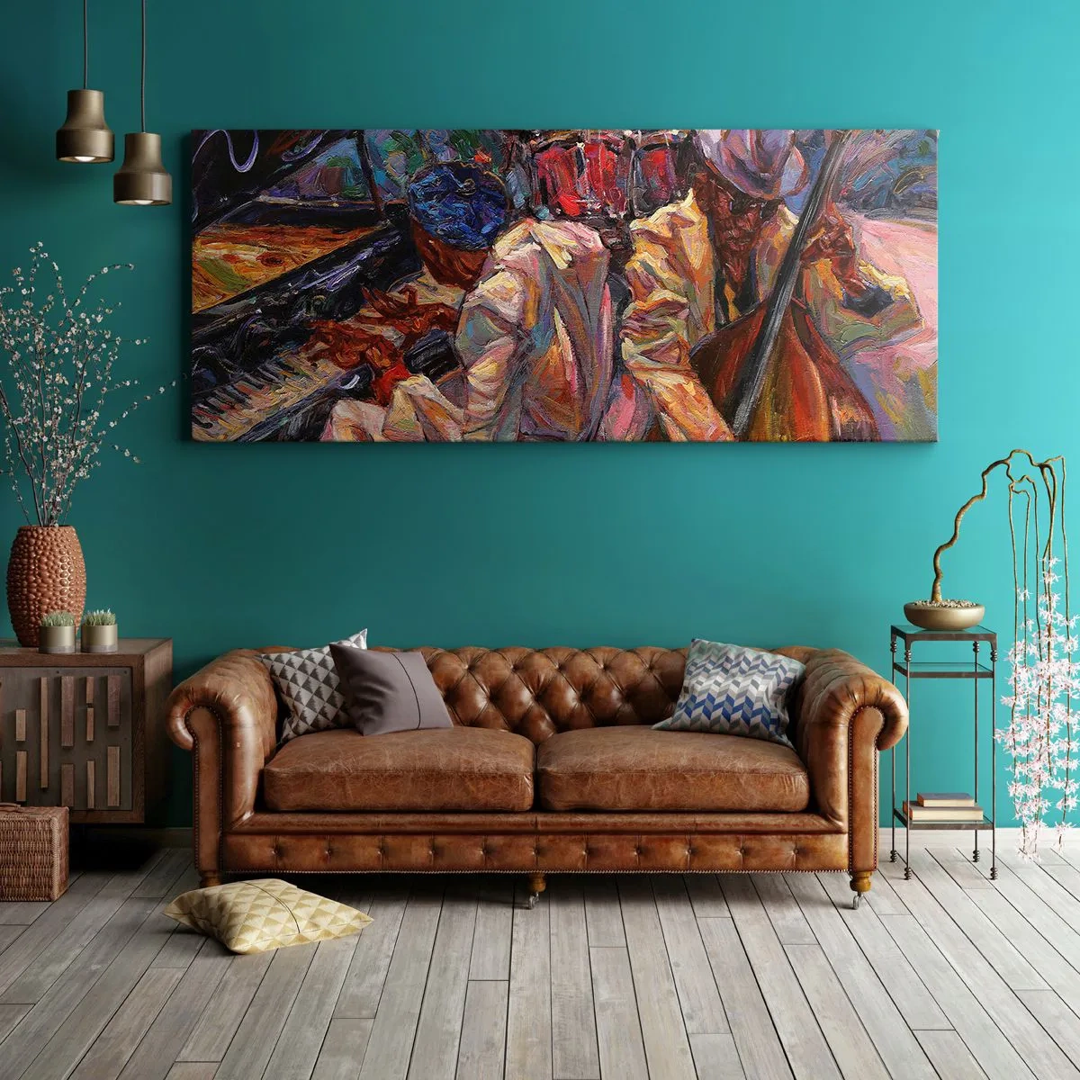 Bild auf Leinwand - Leinwandbild - In einem Schlag - 90x30 cm