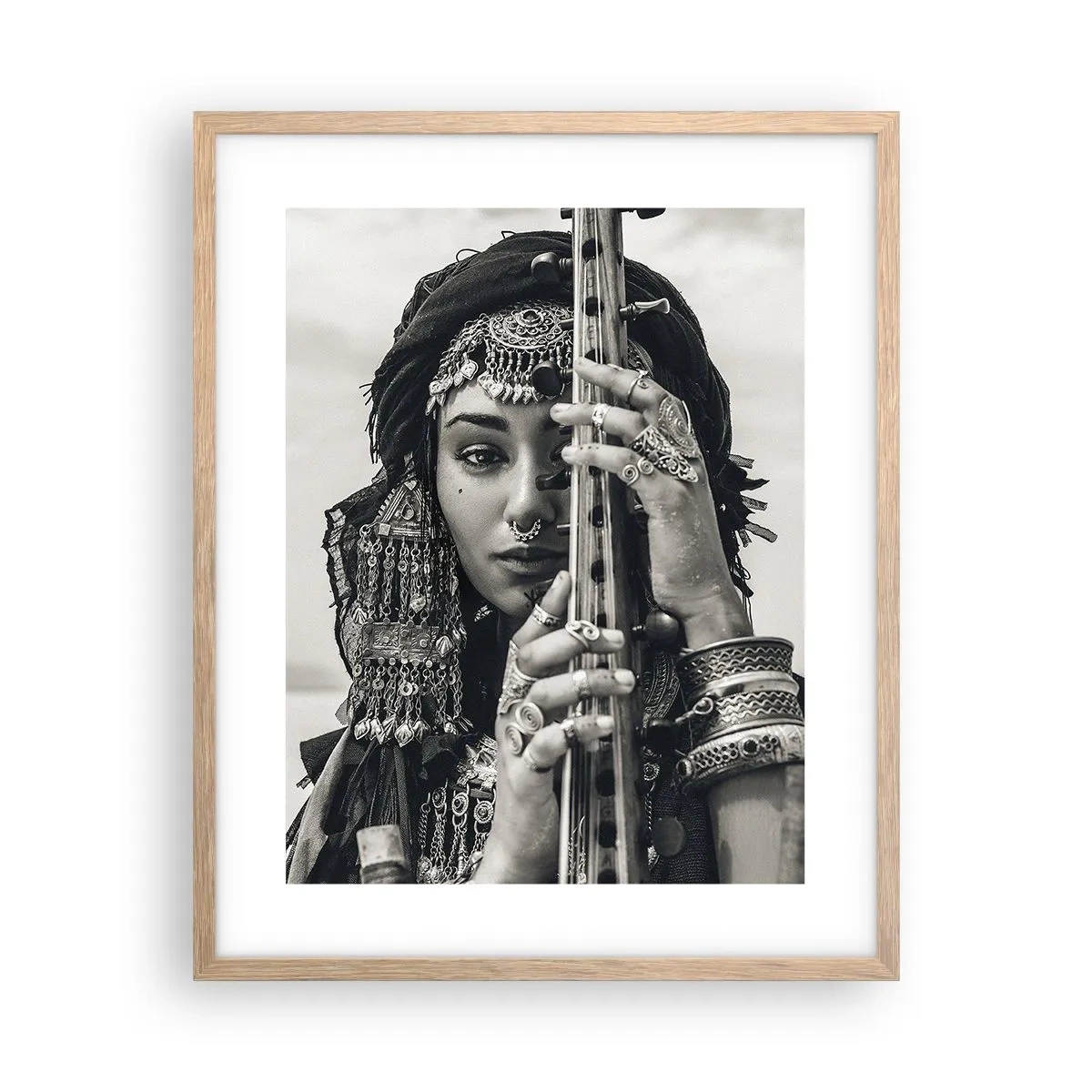 Poster in einem Rahmen aus heller Eiche - Die Musik des Orients selbst - 40x50 cm