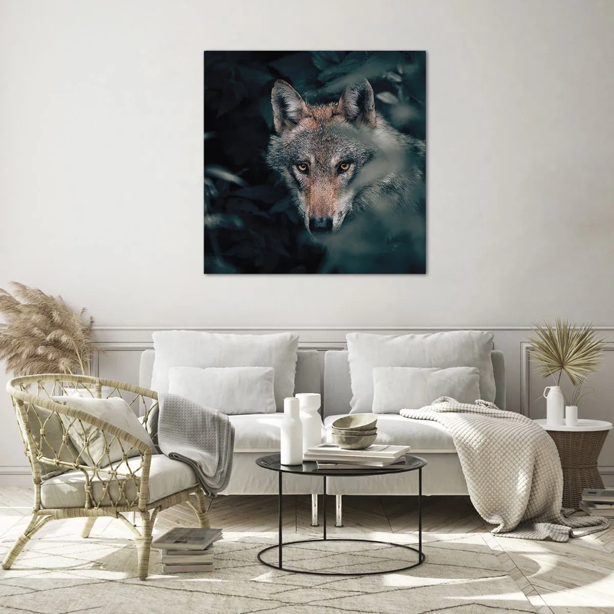 Glasbild - Bild auf glas - Jäger - 40x40 cm