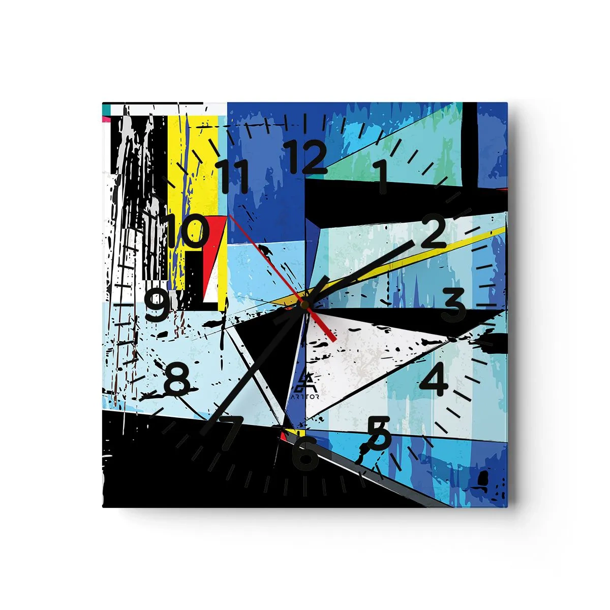 Wanduhr - Glasuhr - Betrachten Sie die Welt aus einem Blickwinkel ... - 30x30 cm