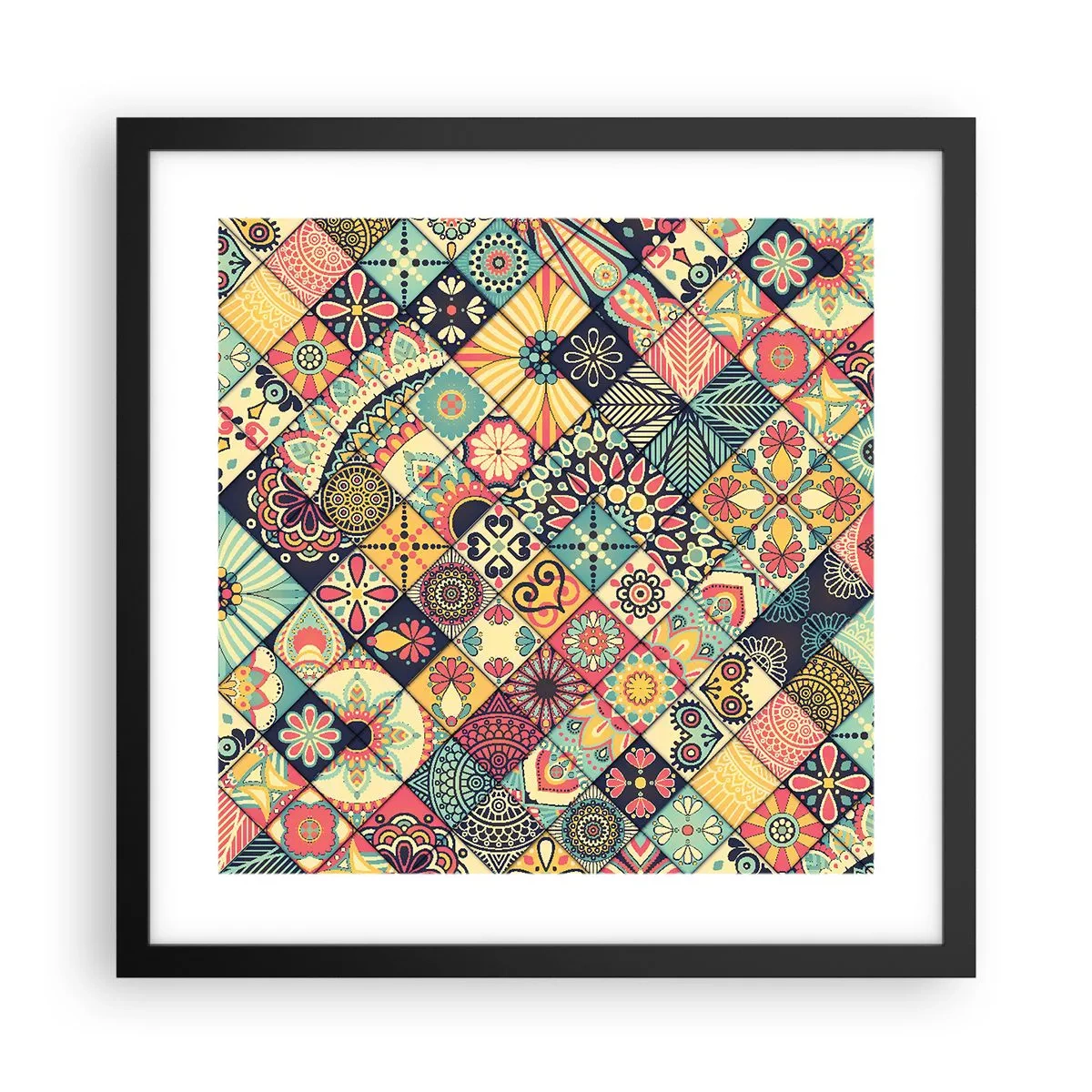 Poster in einem schwarzem Rahmen - marokkanische Atmosphäre - 40x40 cm