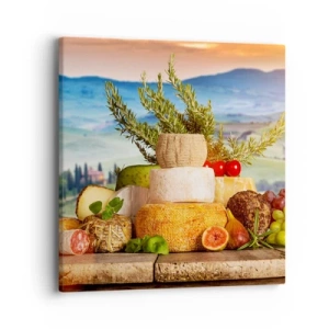 Bild auf Leinwand - Leinwandbild - Die italienische Lebensfreude - 40x40 cm