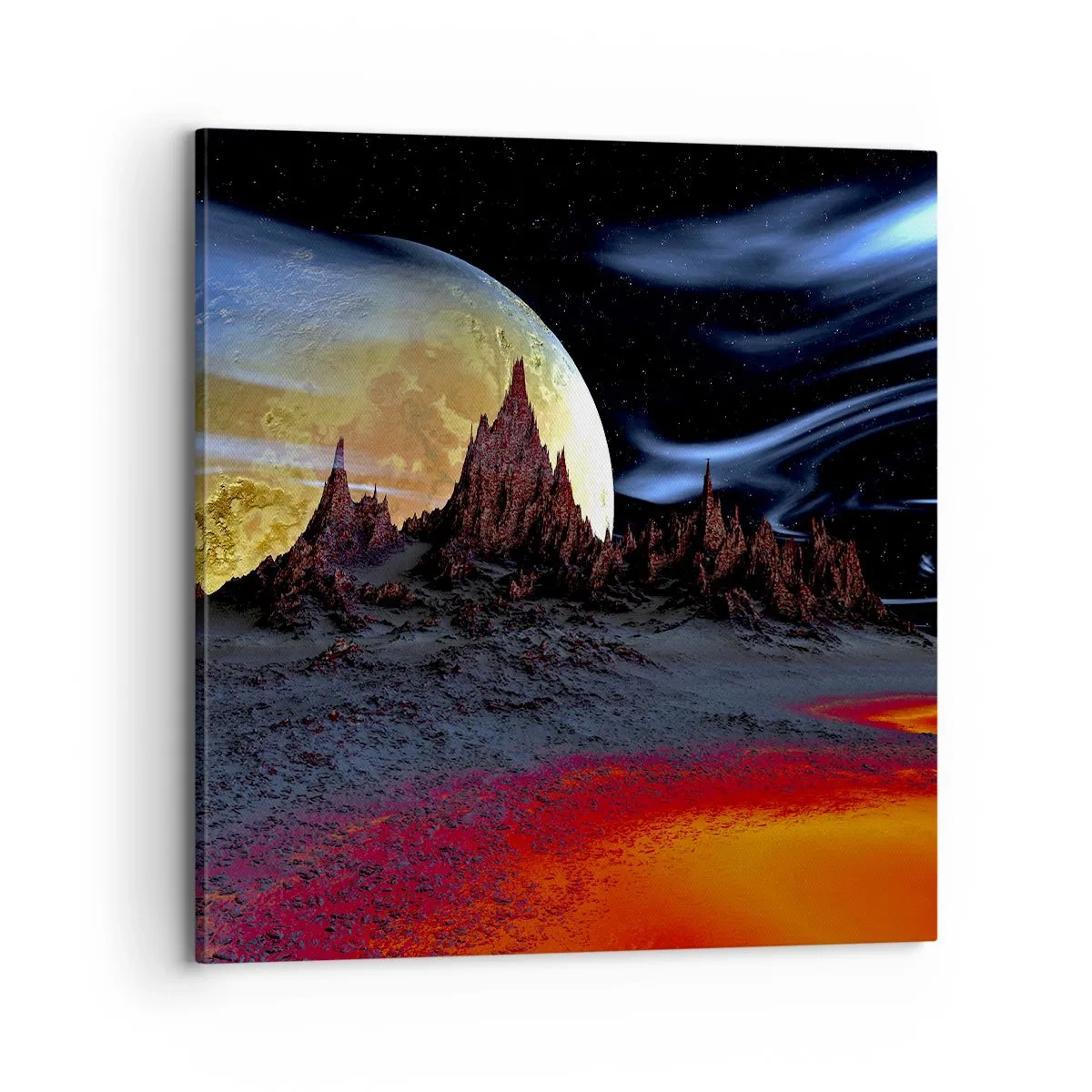 Bild auf Leinwand - Leinwandbild - Unbekannte Welt - 70x70 cm