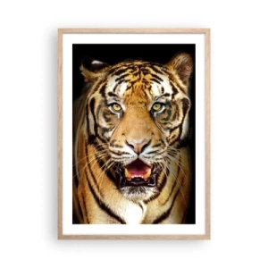 Poster in einem Rahmen aus heller Eiche - Wild im Herzen - 50x70 cm