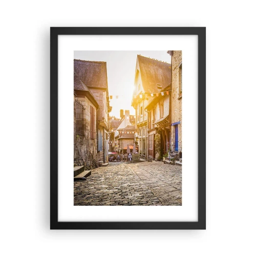 Poster in einem schwarzem Rahmen - Der weiße Geist der Stadt - 30x40 cm