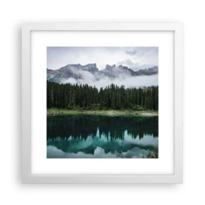 Poster in einem weißen Rahmen - Leise, leise, lass uns das Trinkwasser nicht wecken ... - 30x30 cm