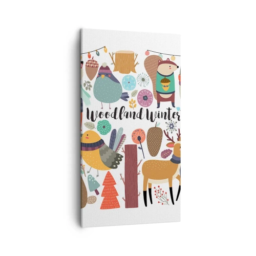 Bild auf Leinwand - Leinwandbild - Märchenhafter Urlaub im Wald - 45x80 cm