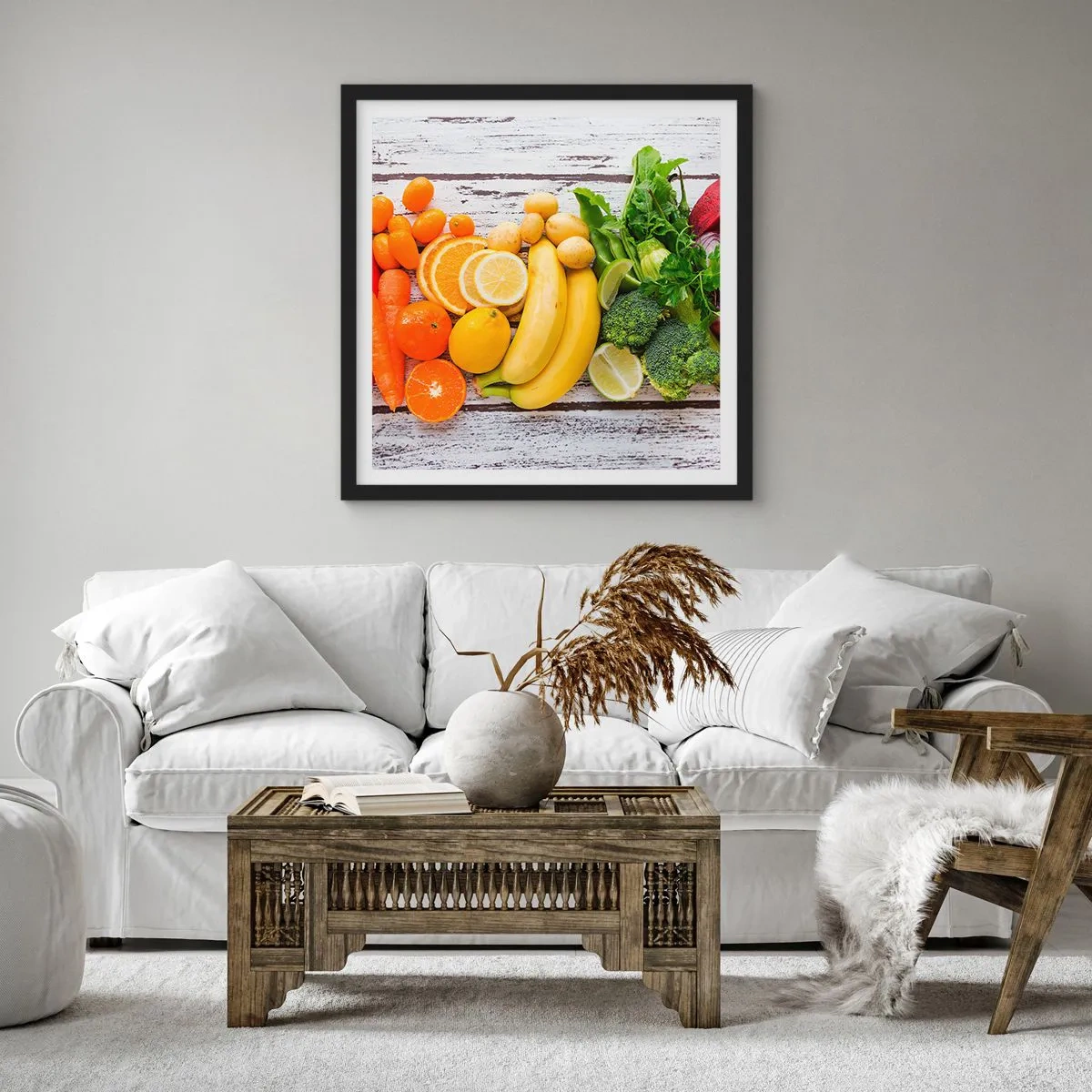 Poster in einem schwarzem Rahmen - Es ist nicht genug? - 60x60 cm