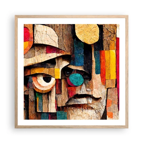 Poster in einem Rahmen aus heller Eiche - Ich sehe dich… - 60x60 cm