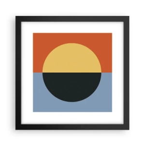 Poster in einem schwarzem Rahmen - Eine Komposition aus Wärme und Kühle - 30x30 cm