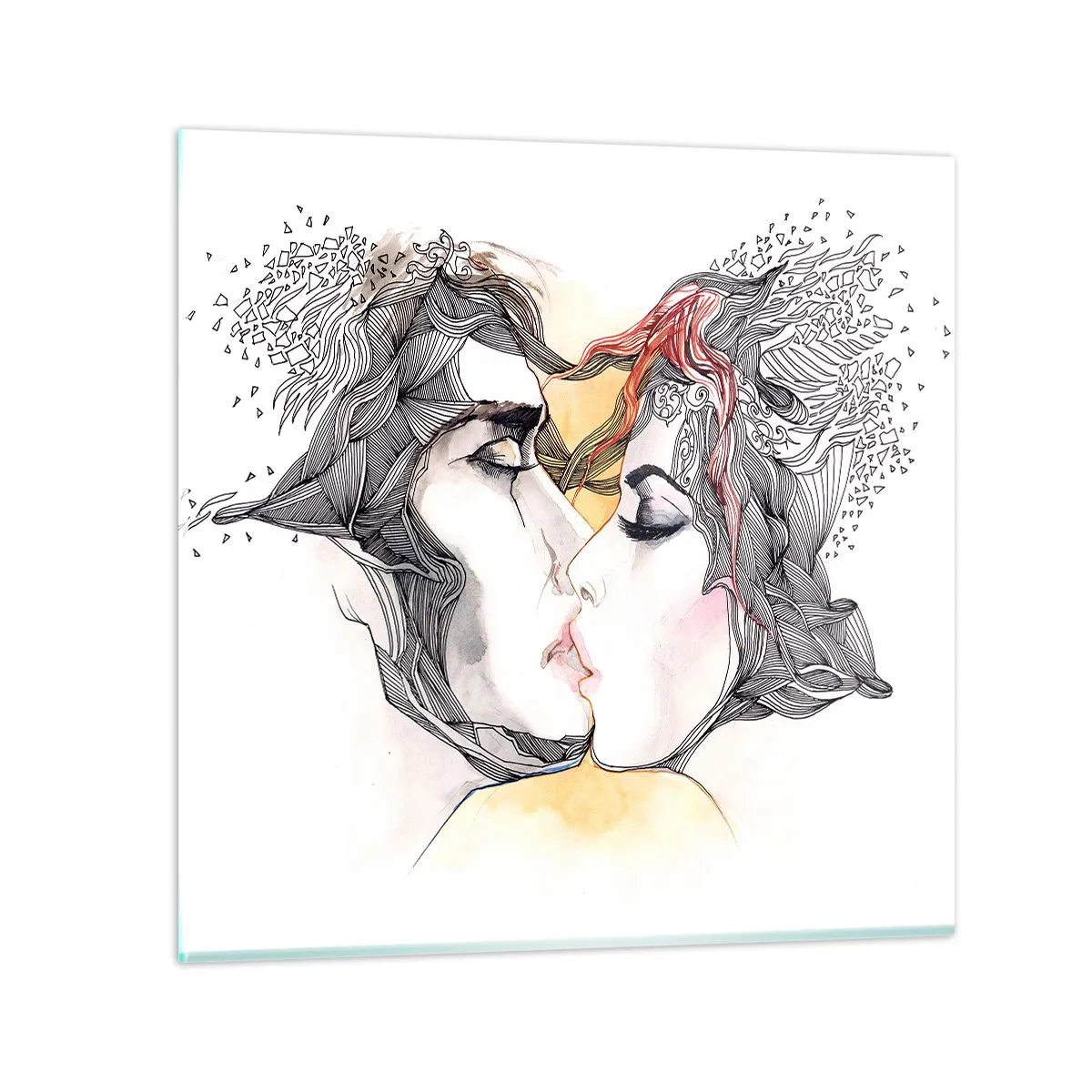 Glasbild - Bild auf glas - Die Welt existiert nicht - 70x70 cm