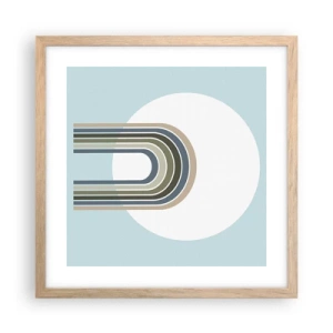 Poster in einem Rahmen aus heller Eiche - Unwiderstehliche Anziehungskraft - 40x40 cm