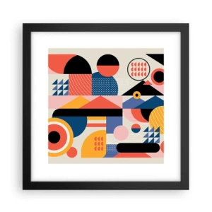 Poster in einem schwarzem Rahmen - Komposition: Na, los, spiel! - 30x30 cm
