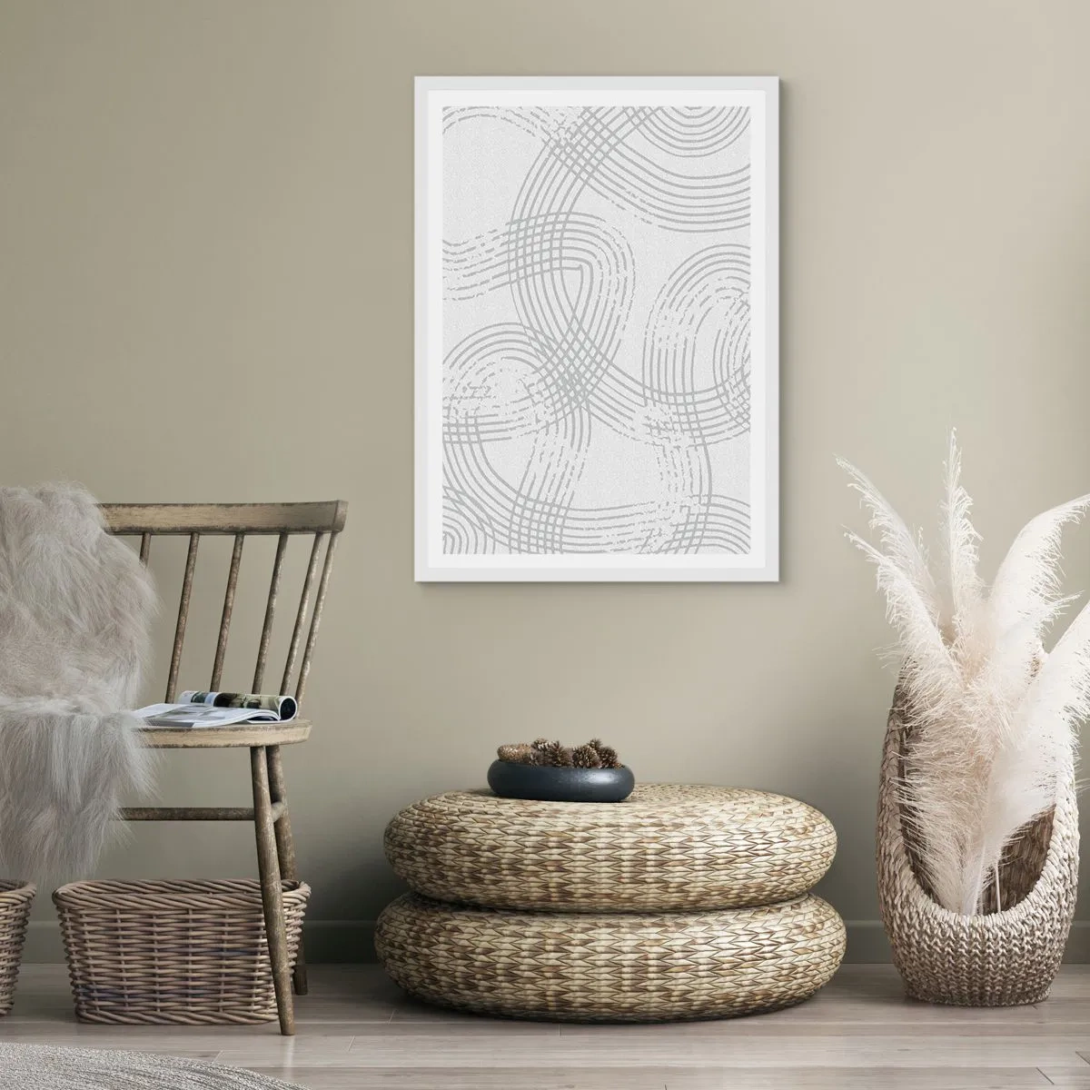 Poster in einem weißen Rahmen - Es gibt keinen einfachen Weg - 30x40 cm