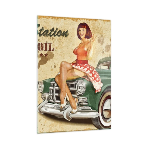 Glasbild - Bild auf glas - Die wunderbaren 40er - 50x70cm - Die großen Jahre der 40er. - Moderne Wanddekoration für Wohnzimmer und Schlafzimmer ARTTOR