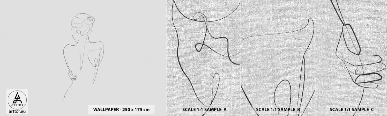 Fototapeten Muster Premium Canvas - Körpermusik - Grafik, Körper, Stück - 100x30 cm