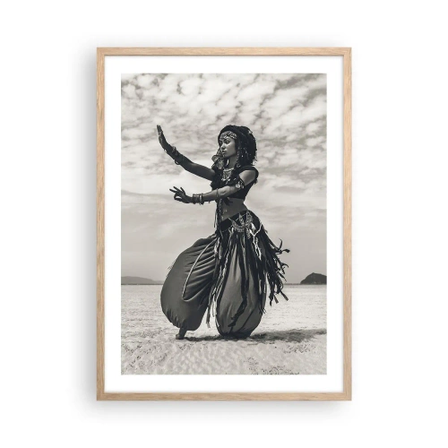 Poster in einem Rahmen aus heller Eiche - Der Tanz der südlichen Inseln - 50x70 cm