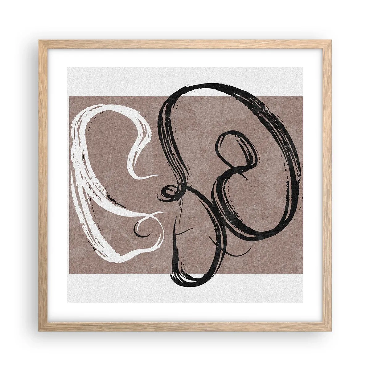 Poster in einem Rahmen aus heller Eiche - Komposition – die Suche nach Fülle - 50x50 cm