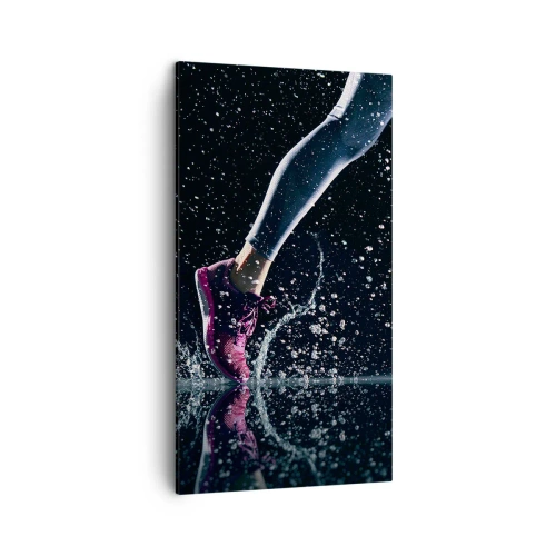 Bild auf Leinwand - Leinwandbild - Wie viel Kraft in den Beinen - 45x80 cm