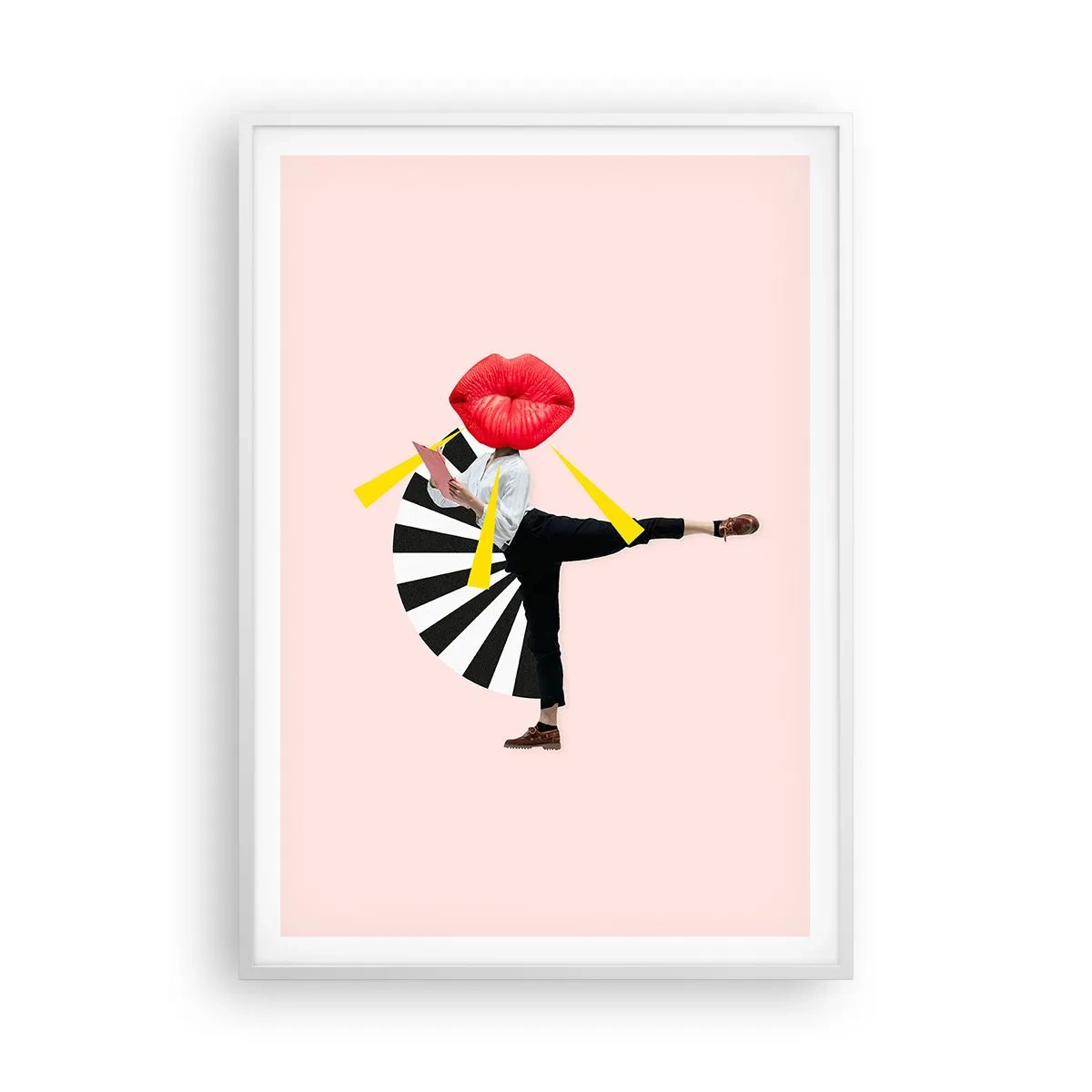 Poster in einem weißen Rahmen - Surreale Pop-Art - 70x100 cm