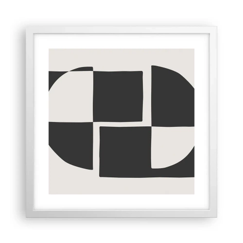 Poster in einem weißen Rahmen - Antithese - Synthese - 40x40 cm