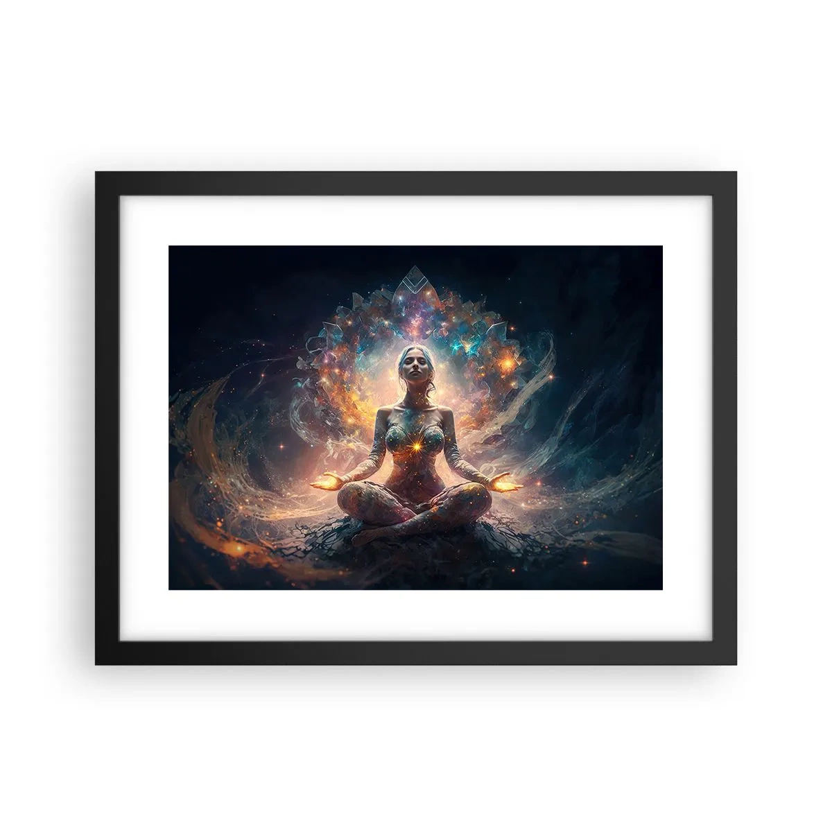 Poster in einem schwarzem Rahmen - Fluss guter Energie - 40x30 cm