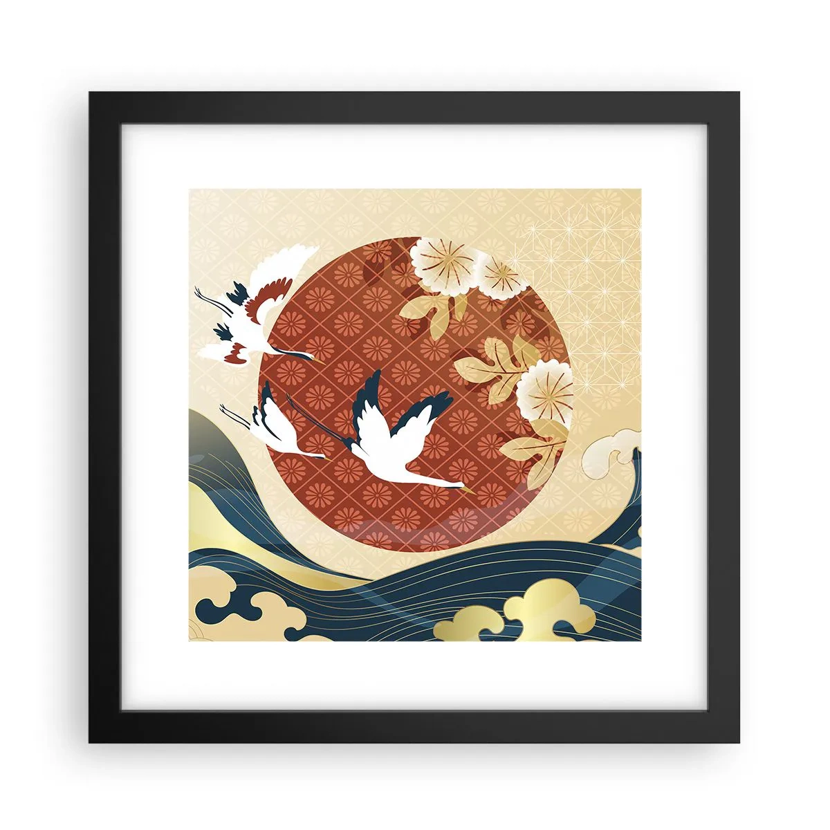 Poster in einem schwarzem Rahmen - Japanisches Märchen - 30x30 cm