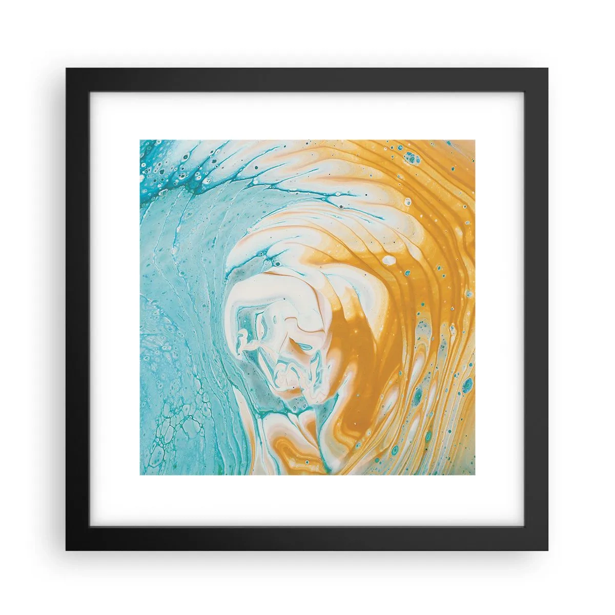 Poster in einem schwarzem Rahmen - Pastellwirbel - 30x30 cm