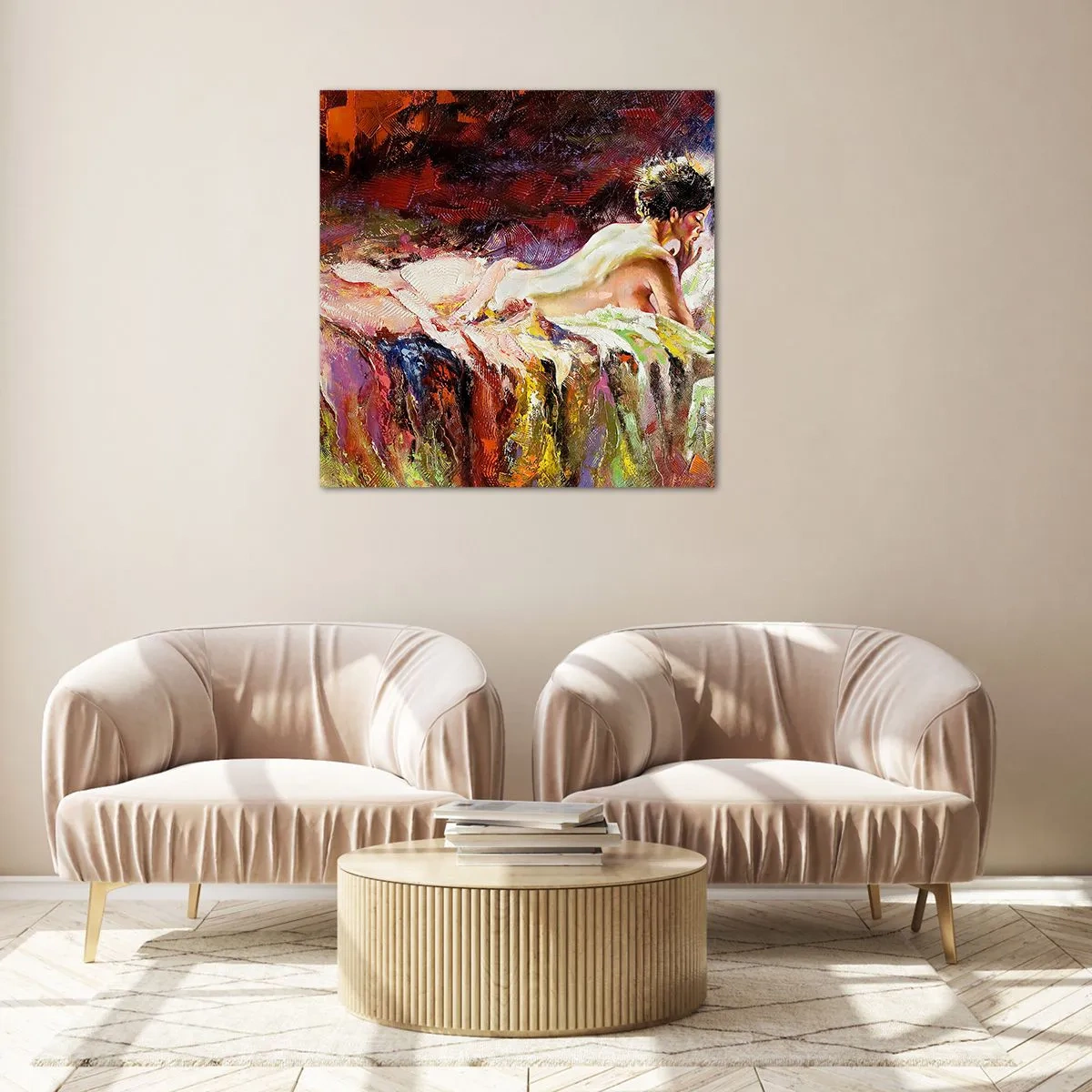 Glasbild - Bild auf glas - Venus in Gedanken - 40x40 cm