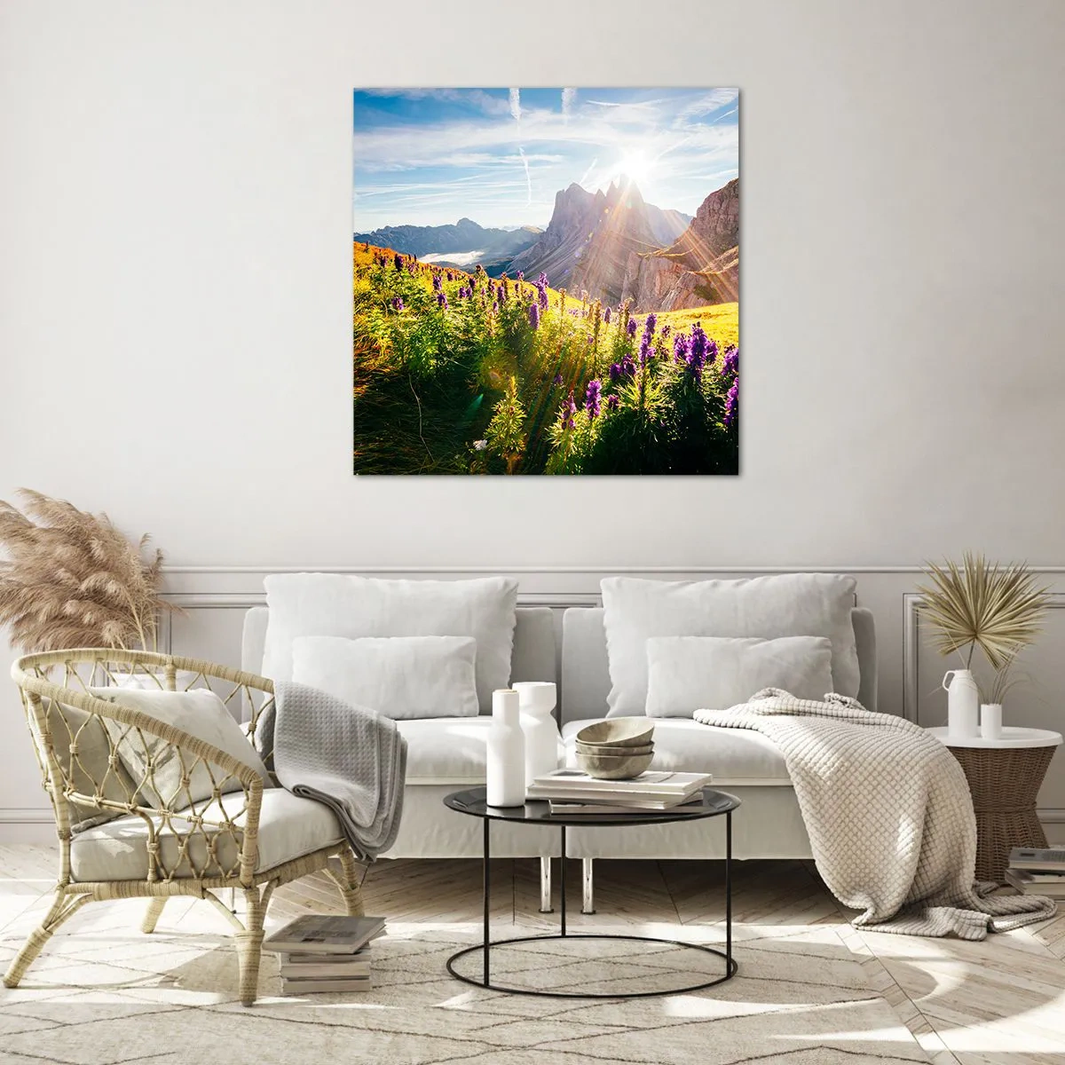 Glasbild - Bild auf glas - Das geheime Leben der Kräuter - 70x70 cm