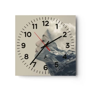 Wanduhr - Glasuhr - Die Schönheit der Elemente der Natur - 40x40 cm