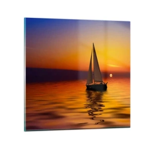 Glasbild - Bild auf glas - Wie ruhig es hier in der Abenddämmerung ist... - 40x40 cm