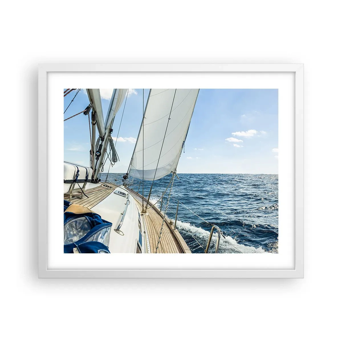 Poster in einem weißen Rahmen - Ahoi, Abenteuer - 50x40 cm