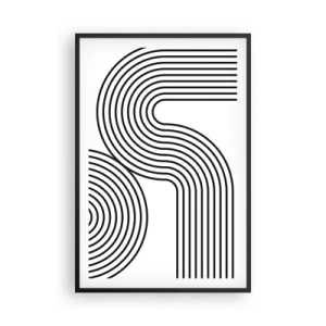 Poster in einem schwarzem Rahmen - An der Kurve - 61x91 cm