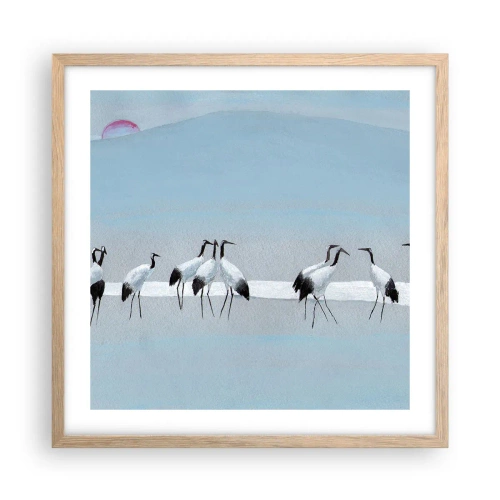 Poster in einem Rahmen aus heller Eiche - Nach einem heißen Tag - 50x50 cm